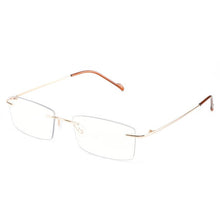 Load image into Gallery viewer, Cyxus Anti Blue Light Glasses for Eye Strain Relief Transparent Lens Rectangle Unisex Flexible Rimless Computer Eyeglasses 8602