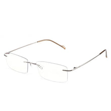 Load image into Gallery viewer, Cyxus Anti Blue Light Glasses for Eye Strain Relief Transparent Lens Rectangle Unisex Flexible Rimless Computer Eyeglasses 8602